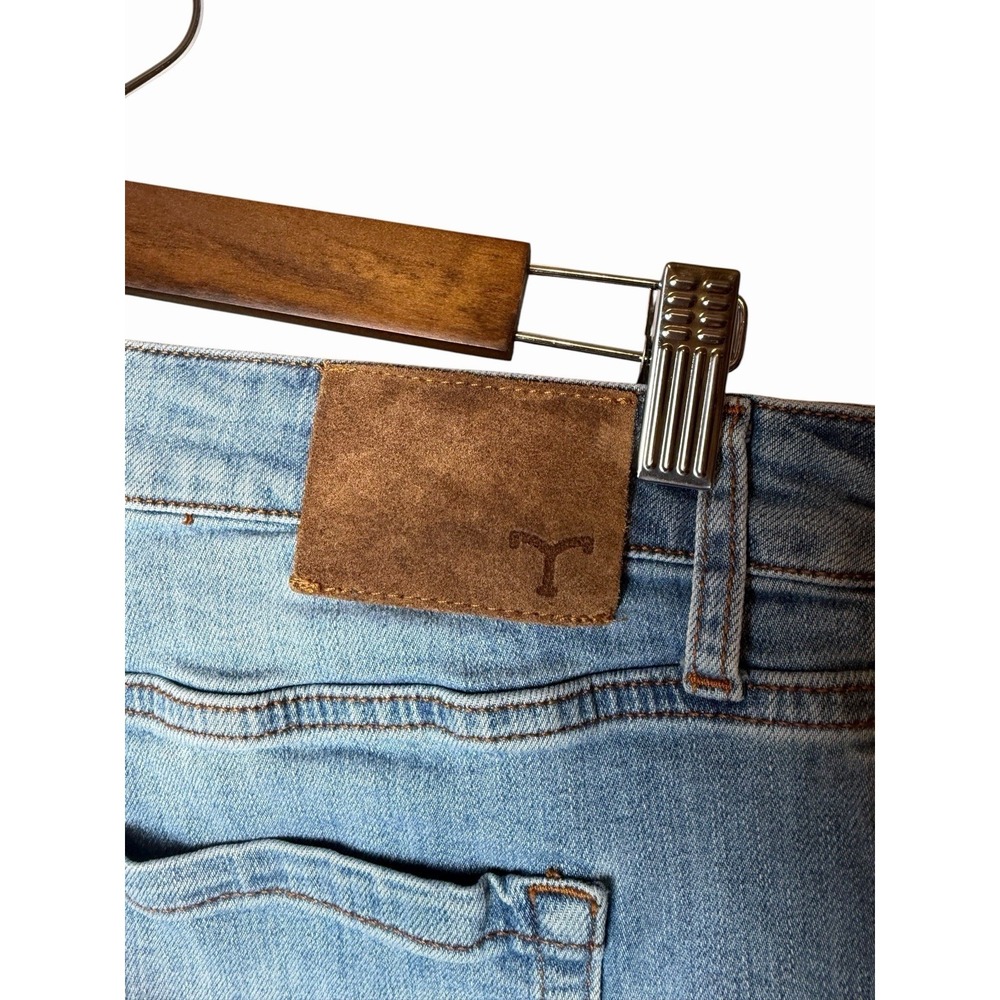 Tecovas Womens High Rise Raw Hem Denim Shorts Medium Wash Blue Size 31 New - Picture 8 of 9